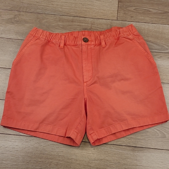 CHUBBIES‎ Recent Solid Orange Dye Sz M 5.5 " Inseam Mens Casual Shorts - Picture 1 of 9